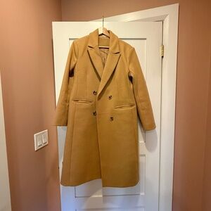 Joe Fresh camel coat winter fall autumn beige